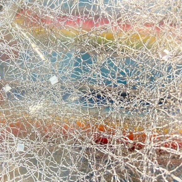 Vintage 50's 60's Plastic Confetti Evening clear Clutch - Picture 3 of 6